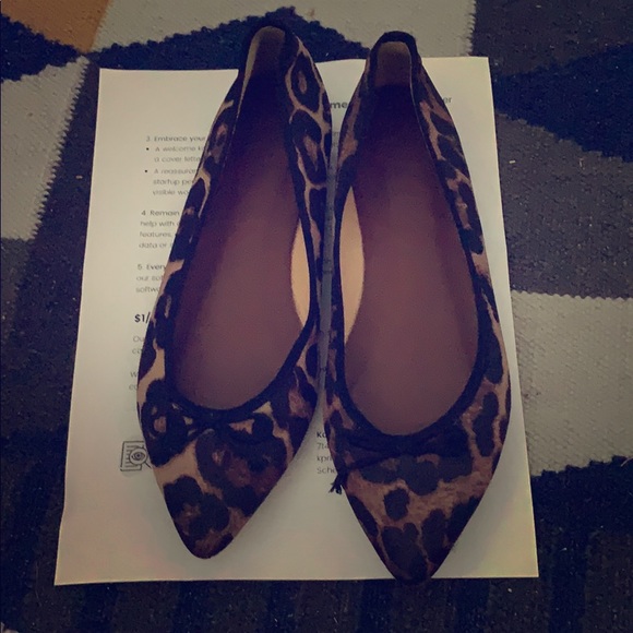 J. Crew Shoes - 7.5 jcrew leopard print flats with insole